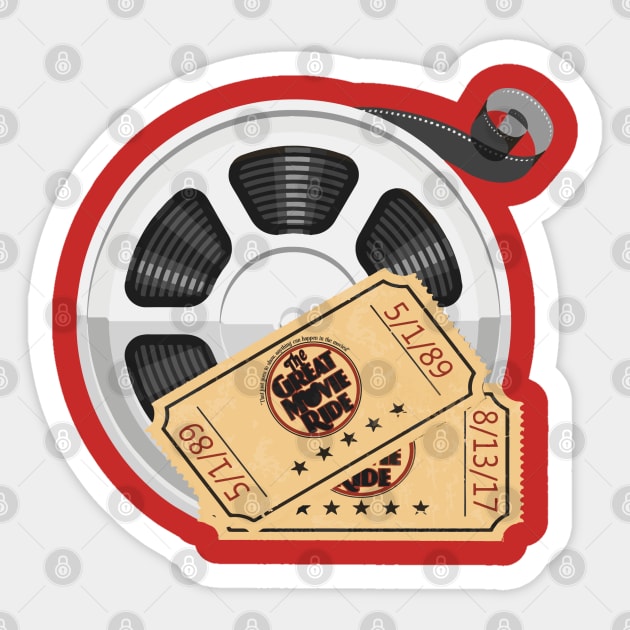 Great Movie Ride Tribute Sticker by DeepDiveThreads